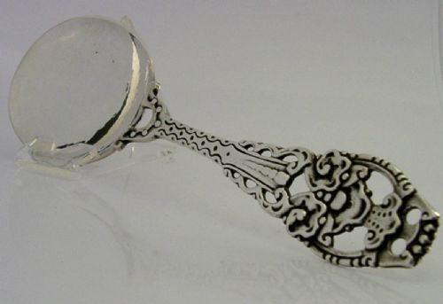 LARGE BEAUTIFUL DAVID ANDERSEN NORWEGIAN SOLID SILVER SERVING SPOON C1900 NORWAY - ADDITIONAL PHOTO 5
