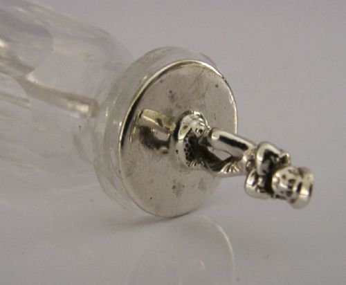 RARE STERLING SILVER SAILOR CAYENNE LAUDANUM BOTTLE SPOON 1910 ANTIQUE - ADDITIONAL PHOTO 2