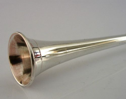 SAMPSON MORDAN STERLING SILVER HUNTING HORN FOX HORSE RIDING CHESTER 1910 - ADDITIONAL PHOTO 2