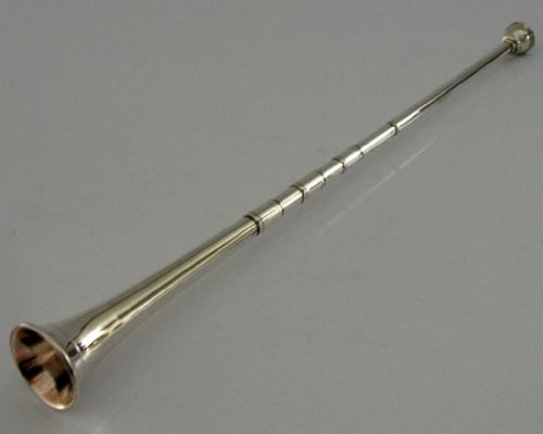 SAMPSON MORDAN STERLING SILVER HUNTING HORN FOX HORSE RIDING CHESTER 1910 - ADDITIONAL PHOTO 3