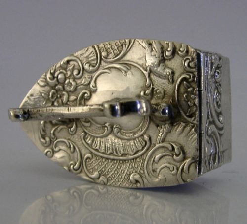 RARE GERMAN HANAU SOLID STERLING SILVER NOVELTY IRON BOX 1900 ANTIQUE VICTORIAN - ADDITIONAL PHOTO 2