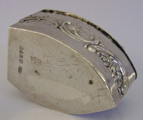RARE GERMAN HANAU SOLID STERLING SILVER NOVELTY IRON BOX 1900 ANTIQUE VICTORIAN - ADDITIONAL PHOTO 5