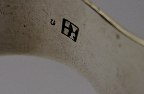 RARE ENGLISH VICTORIAN STERLING SILVER CHOP SERVING TONGS 1846 ANTIQUE 114G - ADDITIONAL PHOTO 7