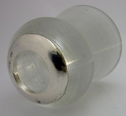 LARGE VICTORIAN STERLING SILVER TOPPED CORK SHAPED MATCHSTRIKER 1901 HEAVY 340G - ADDITIONAL PHOTO 2