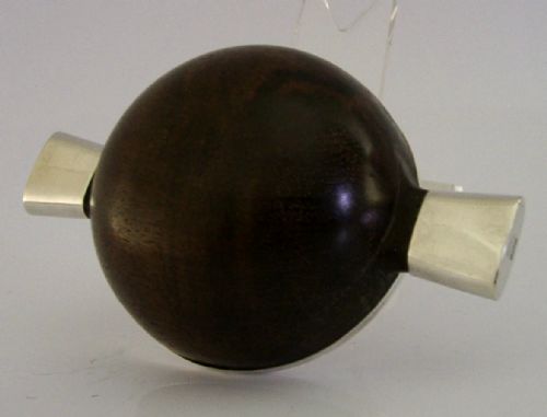 SUPERB STERLING SILVER WOOD WHISKY QUAICH CUP 1911 ANTIQUE - ADDITIONAL PHOTO 3