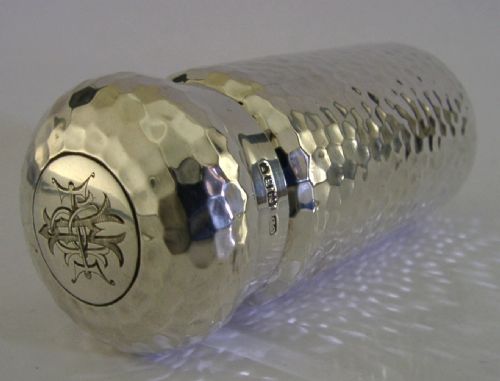 BEAUTIFUL 82G ENGLISH STERLING SILVER POT BOX JAR 1905 ANTIQUE ARTS CRAFTS - ADDITIONAL PHOTO 6