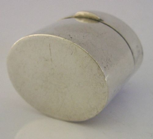 BEAUTIFUL SOLID SILVER BLUE ENAMEL BOX C1950 30G - ADDITIONAL PHOTO 5