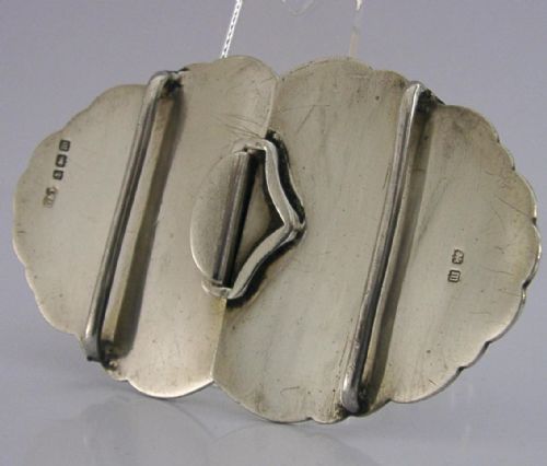 BEAUTIFUL RARE STERLING SILVER ENAMEL NURSES BELT BUCKLE 1911 ENGLISH ROSES - ADDITIONAL PHOTO 9