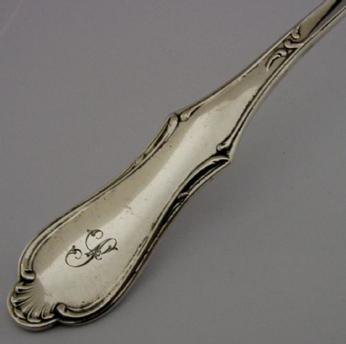 LARGE HEAVY 242G ENGLISH STERLING SILVER SERVING LADLE 125INCH 1922 ANTIQUE - ADDITIONAL PHOTO 2