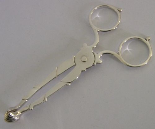 ENGLISH SOLID STERLING SILVER SUGAR TONGS NIPS 1932 ANTIQUE - ADDITIONAL PHOTO 1