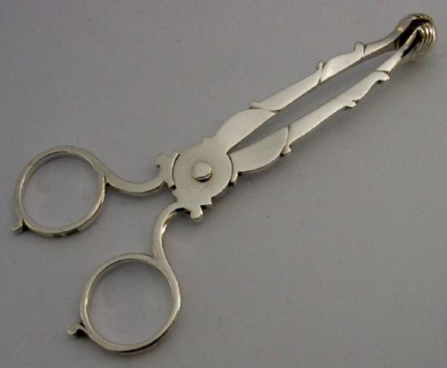 ENGLISH SOLID STERLING SILVER SUGAR TONGS NIPS 1932 ANTIQUE - ADDITIONAL PHOTO 3