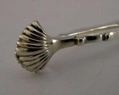 ENGLISH SOLID STERLING SILVER SUGAR TONGS NIPS 1932 ANTIQUE - ADDITIONAL PHOTO 4