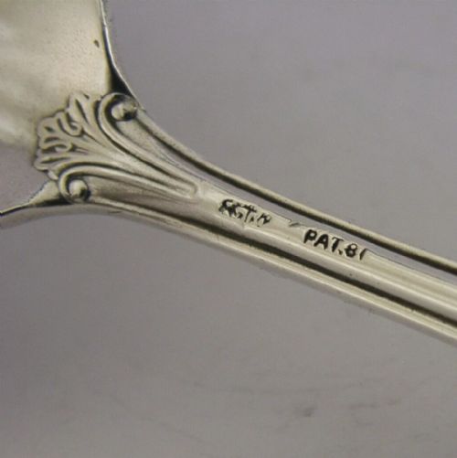 106G LARGE LUKIN FAMILY CREST AMERICAN SOLID STERLING SILVER SERVER 1890 ANTIQUE - ADDITIONAL PHOTO 6