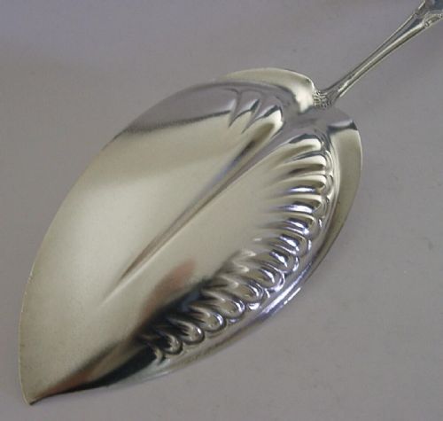 106G LARGE LUKIN FAMILY CREST AMERICAN SOLID STERLING SILVER SERVER 1890 ANTIQUE - ADDITIONAL PHOTO 7