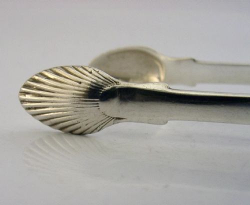 50G DUNDEE SCOTTISH PROVINCIAL STERLING SILVER SUGAR TONGS 1820 WILLIAM CONSTABLE - ADDITIONAL PHOTO 1
