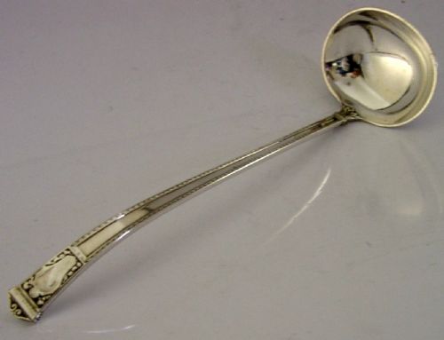 AMERICAN TIFFANY CO STERLING SILVER LADLE 1916 SAN LORENZO PATTERN ANTIQUE - ADDITIONAL PHOTO 3