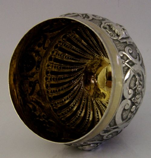 STRANGE DEVIL DECORATED BOWL CUP C1880 STERLING SILVER ANTIQUE QUEEN ANNE COIN - ADDITIONAL PHOTO 8