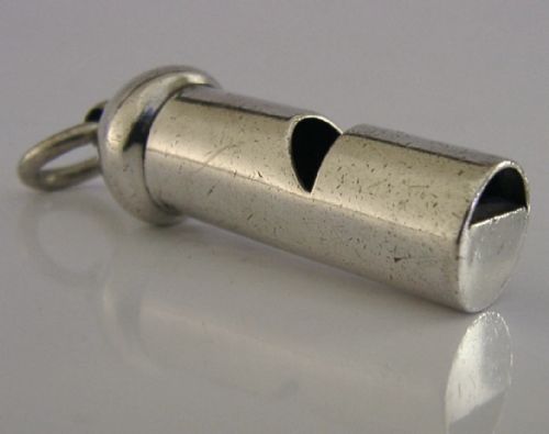 QUALITY VICTORIAN STERLING SILVER DOG SPORTS WHISTLE 1869 ANTIQUE - ADDITIONAL PHOTO 2