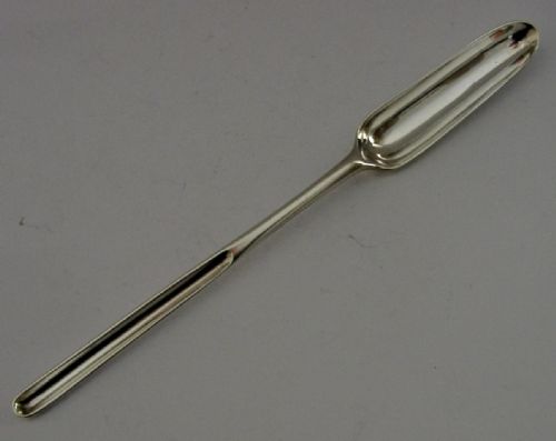RARE 1763 ENGISH GEORGIAN CREW FAMILY CREST STERLING SILVER MARROW SCOOP ANTIQUE - ADDITIONAL PHOTO 3