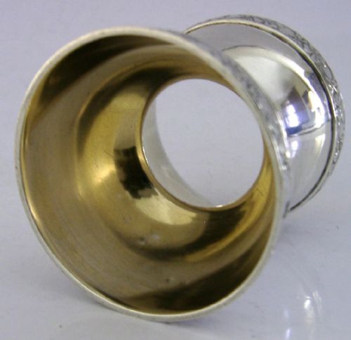 FRENCH SOLID STERLING SILVER DOUBLE EGG CUP C1890 ALEXANDRE VAGUER 42G - ADDITIONAL PHOTO 2