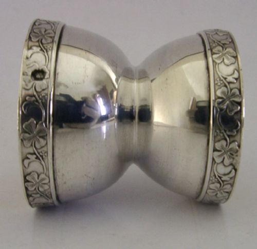 FRENCH SOLID STERLING SILVER DOUBLE EGG CUP C1890 ALEXANDRE VAGUER 42G - ADDITIONAL PHOTO 3