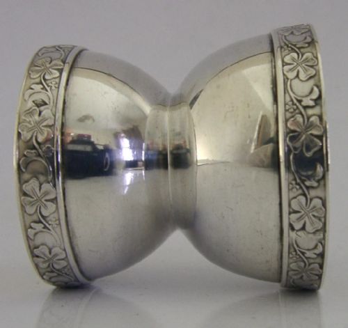 FRENCH SOLID STERLING SILVER DOUBLE EGG CUP C1890 ALEXANDRE VAGUER 42G - ADDITIONAL PHOTO 5