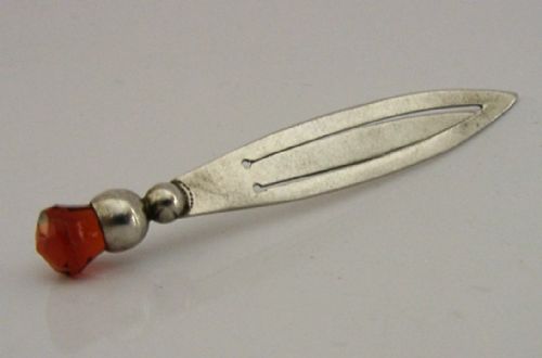 PRETTY ENGLISH SOLID STERLING SILVER BOOKMARK 1924 ANTIQUE - ADDITIONAL PHOTO 4