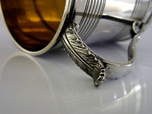 HEAVY 115G ENGLISH STERLING SILVER MUG 1854 VICTORIAN ANTIQUE - ADDITIONAL PHOTO 2