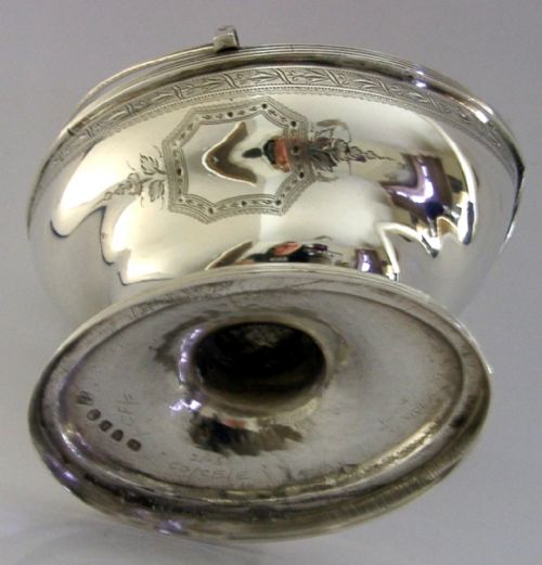 148G STUNNING BATEMAN GEORGIAN STERLING SILVER SWING HANDLED BASKET ANTIQUE 1792 - ADDITIONAL PHOTO 6