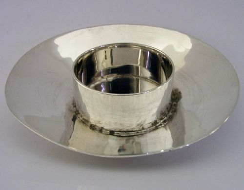 HAND MADE STERLING SILVER CANDLE STICK HOLDER LONDON 1968 MID CENTURY MODERN 58G - ADDITIONAL PHOTO 3