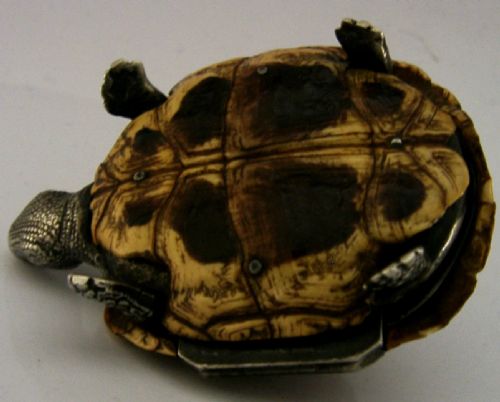 VERY RARE SOLID SILVER VESTA CASE MATCHSTRIKER ANTIQUE 1883 VICTORIAN NOVELTY - ADDITIONAL PHOTO 4