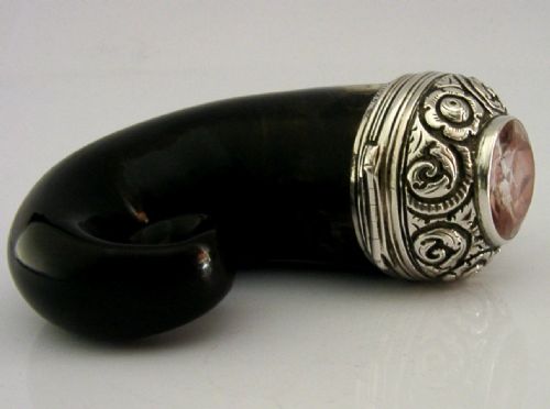 RARE SCOTTISH GEORGIAN STERLING SILVER SNUFF MULL MEDICAL LIVERPOOL LINK C1820S - ADDITIONAL PHOTO 2