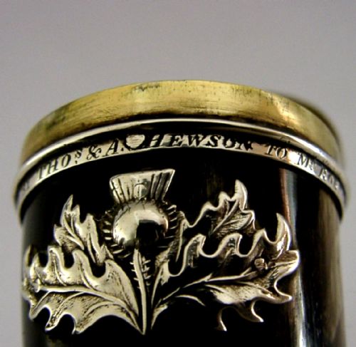 RARE SCOTTISH GEORGIAN STERLING SILVER SNUFF MULL MEDICAL LIVERPOOL LINK C1820S - ADDITIONAL PHOTO 3