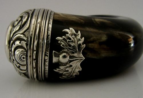 RARE SCOTTISH GEORGIAN STERLING SILVER SNUFF MULL MEDICAL LIVERPOOL LINK C1820S - ADDITIONAL PHOTO 9
