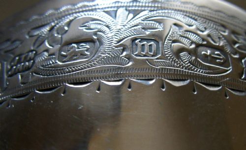 VICTORIAN ENGLISH STERLING SILVER PINT TANKARD 1896 SILVER BARWARE 224G - ADDITIONAL PHOTO 9