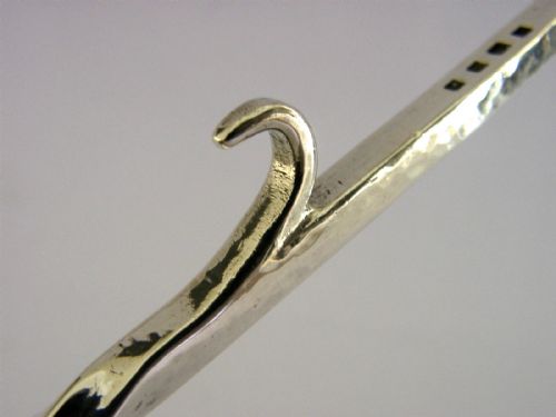 PLANNISHED ARTS CRAFTS STERLING SILVER HONEY SPOON 1939 56G STUNNING ANTIQUE - ADDITIONAL PHOTO 1