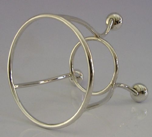 SILVER PLATED ENGLISH HAMILTON OLD BOTTLE STAND C1890 ANTIQUE - ADDITIONAL PHOTO 4