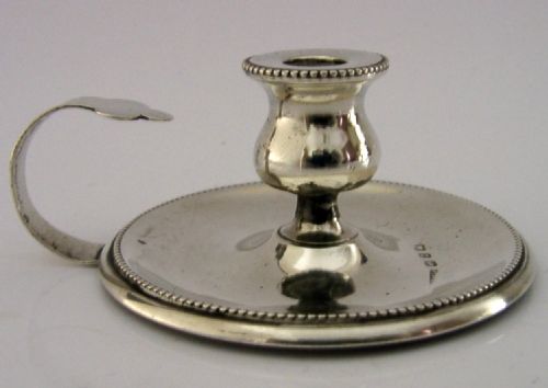 VICTORIAN STERLING SILVER GO TO BED CHANDERSTICK CANDLE STICK HOLDER 1899 - ADDITIONAL PHOTO 2