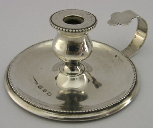 VICTORIAN STERLING SILVER GO TO BED CHANDERSTICK CANDLE STICK HOLDER 1899 - ADDITIONAL PHOTO 4