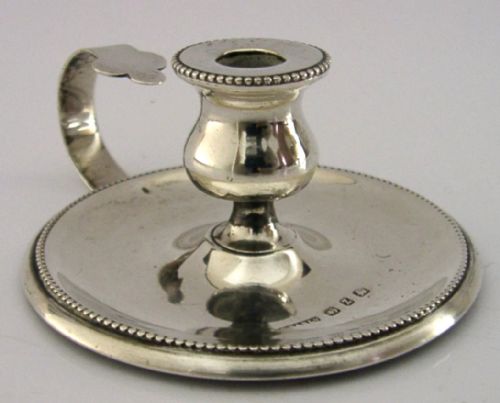 VICTORIAN STERLING SILVER GO TO BED CHANDERSTICK CANDLE STICK HOLDER 1899 - ADDITIONAL PHOTO 5