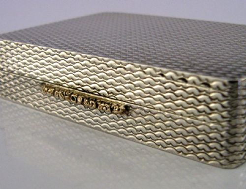 TOP QUALITY STYLISH SOLID STERLING SILVER GOLD BOX 1967 ENGLISH 92G - ADDITIONAL PHOTO 1