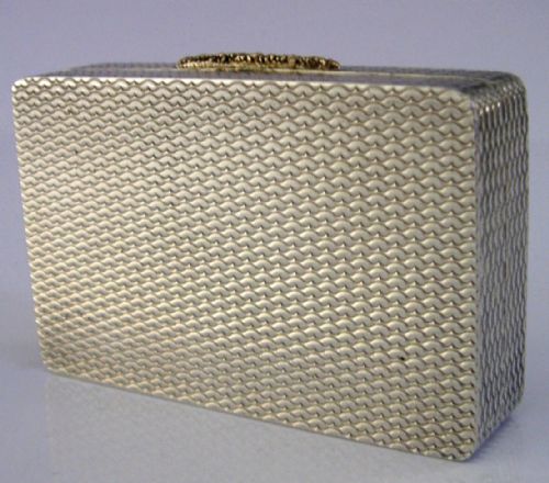 TOP QUALITY STYLISH SOLID STERLING SILVER GOLD BOX 1967 ENGLISH 92G - ADDITIONAL PHOTO 3