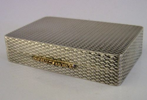 TOP QUALITY STYLISH SOLID STERLING SILVER GOLD BOX 1967 ENGLISH 92G - ADDITIONAL PHOTO 4