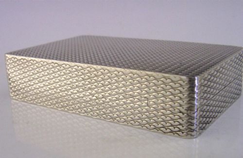 TOP QUALITY STYLISH SOLID STERLING SILVER GOLD BOX 1967 ENGLISH 92G - ADDITIONAL PHOTO 5