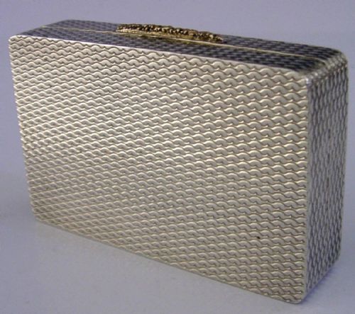 TOP QUALITY STYLISH SOLID STERLING SILVER GOLD BOX 1967 ENGLISH 92G - ADDITIONAL PHOTO 7
