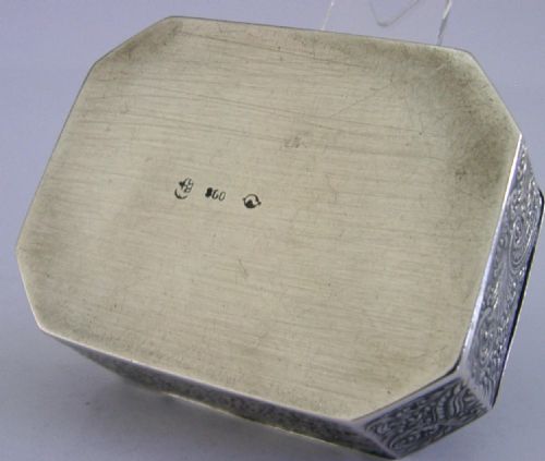 BEAUTIFUL GERMAN HANAU SOLID SILVER TABLE BOX C1900 ANTIQUE 62G - ADDITIONAL PHOTO 6