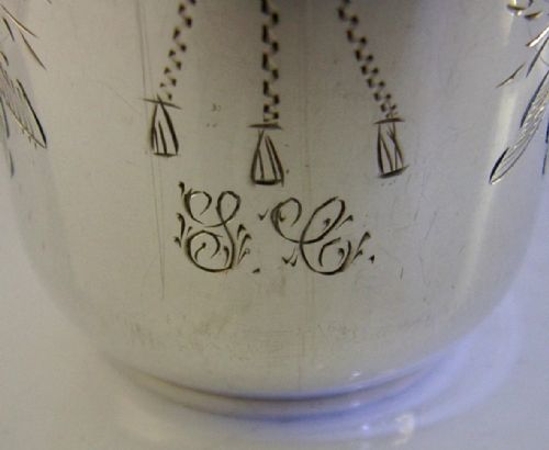 ENGLISH IMPORT SOLID STERLING SILVER BEAKER CUP 1961 BAREWAR 108G - ADDITIONAL PHOTO 6