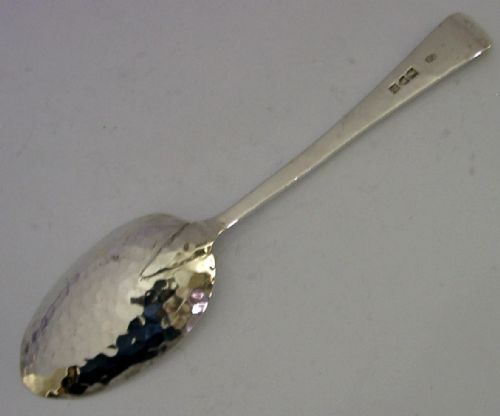 PLANISHED ARTS CRAFTS STERLING SILVER SPOON 1913 ANTIQUE 26G - ADDITIONAL PHOTO 2