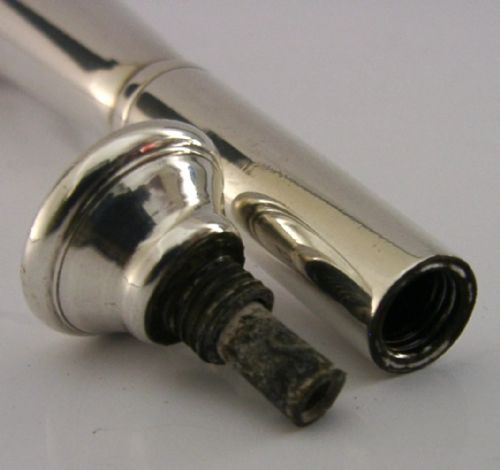LARGE BRAHAM STERLING SILVER TABLE CIGAR LIGHTER FOX HUNTING HORN 1894 ANTIQUE - ADDITIONAL PHOTO 5