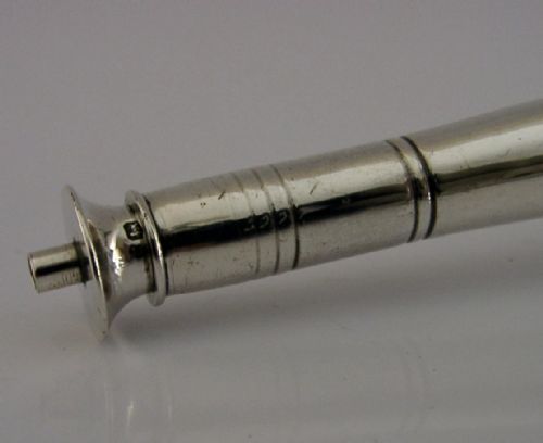 ENGLISH STERLING SILVER TABLE CIGAR LIGHTER FOX HUNTING HORN 1933 ANTIQUE - ADDITIONAL PHOTO 3